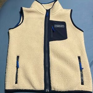 Vineyard Vines size M (12-14) Heritage High-Pile Fleece Super Shep Vest- EUC